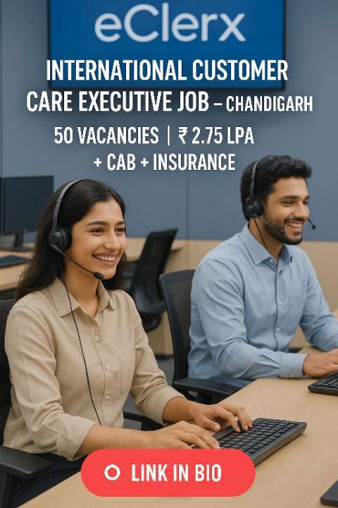 International Customer Care Executive Job in Chandigarh