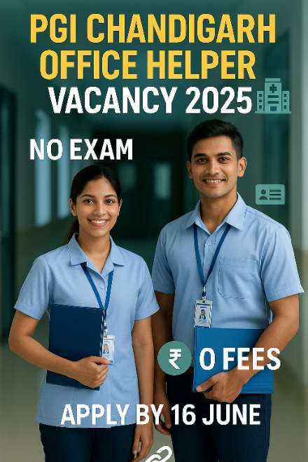 PGI Chandigarh Office Helper Vacancy 2025